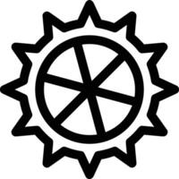 Gear setting symbol icon vector image. Illustration of the industrial wheel mechine mechanism design image