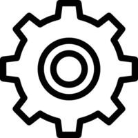 Gear setting symbol icon vector image. Illustration of the industrial wheel mechine mechanism design image