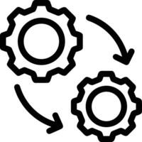 Gear setting symbol icon vector image. Illustration of the industrial wheel mechine mechanism design image