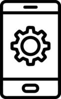 Gear setting symbol icon vector image. Illustration of the industrial wheel mechine mechanism design image