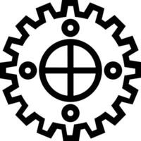 Gear setting symbol icon vector image. Illustration of the industrial wheel mechine mechanism design image