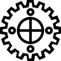 Gear setting symbol icon vector image. Illustration of the industrial wheel mechine mechanism design image