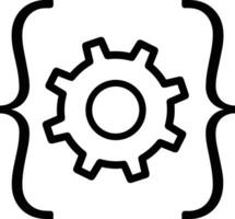 Gear setting symbol icon vector image. Illustration of the industrial wheel mechine mechanism design image