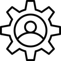 Gear setting symbol icon vector image. Illustration of the industrial wheel mechine mechanism design image