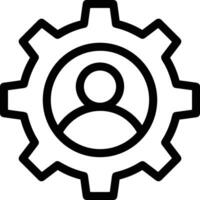 Gear setting symbol icon vector image. Illustration of the industrial wheel mechine mechanism design image