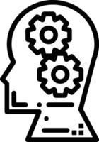 Gear setting symbol icon vector image. Illustration of the industrial wheel mechine mechanism design image