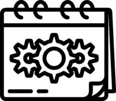 Gear setting symbol icon vector image. Illustration of the industrial wheel mechine mechanism design image