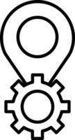 Gear setting symbol icon vector image. Illustration of the industrial wheel mechine mechanism design image