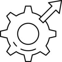 Gear setting symbol icon vector image. Illustration of the industrial wheel mechine mechanism design image