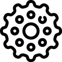 Gear setting symbol icon vector image. Illustration of the industrial wheel mechine mechanism design image