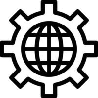 Gear setting symbol icon vector image. Illustration of the industrial wheel mechine mechanism design image