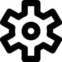 Gear setting symbol icon vector image. Illustration of the industrial wheel mechine mechanism design image