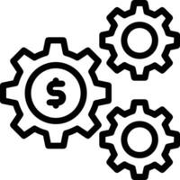 Gear setting symbol icon vector image. Illustration of the industrial wheel mechine mechanism design image