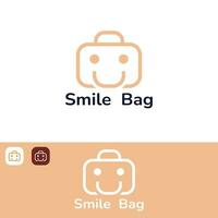 Smile Bag Logo Design Template vector