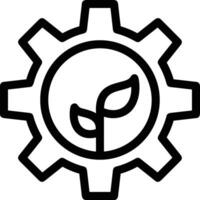 Gear setting symbol icon vector image. Illustration of the industrial wheel mechine mechanism design image