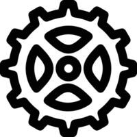 Gear setting symbol icon vector image. Illustration of the industrial wheel mechine mechanism design image