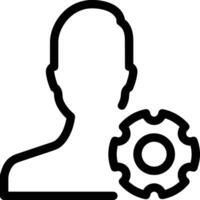 Gear setting symbol icon vector image. Illustration of the industrial wheel mechine mechanism design image