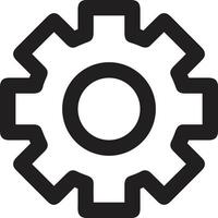 Gear setting symbol icon vector image. Illustration of the industrial wheel mechine mechanism design image