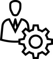 Gear setting symbol icon vector image. Illustration of the industrial wheel mechine mechanism design image