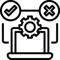 Gear setting symbol icon vector image. Illustration of the industrial wheel mechine mechanism design image