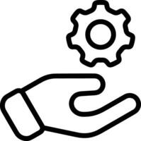 Gear setting symbol icon vector image. Illustration of the industrial wheel mechine mechanism design image