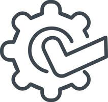 Gear setting symbol icon vector image. Illustration of the industrial wheel mechine mechanism design image