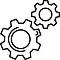 Gear setting symbol icon vector image. Illustration of the industrial wheel mechine mechanism design image