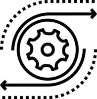 Gear setting symbol icon vector image. Illustration of the industrial wheel mechine mechanism design image