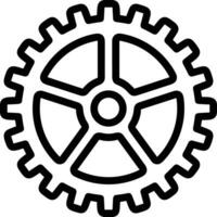 Gear setting symbol icon vector image. Illustration of the industrial wheel mechine mechanism design image