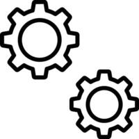 Gear setting symbol icon vector image. Illustration of the industrial wheel mechine mechanism design image