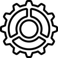 Gear setting symbol icon vector image. Illustration of the industrial wheel mechine mechanism design image