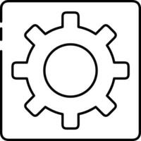 Gear setting symbol icon vector image. Illustration of the industrial wheel mechine mechanism design image