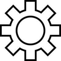 Gear setting symbol icon vector image. Illustration of the industrial wheel mechine mechanism design image