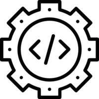 Gear setting symbol icon vector image. Illustration of the industrial wheel mechine mechanism design image