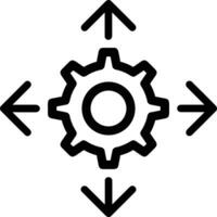 Gear setting symbol icon vector image. Illustration of the industrial wheel mechine mechanism design image