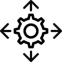 Gear setting symbol icon vector image. Illustration of the industrial wheel mechine mechanism design image