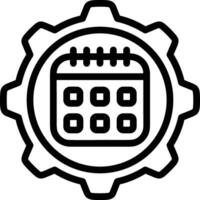 Gear setting symbol icon vector image. Illustration of the industrial wheel mechine mechanism design image