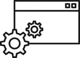 Gear setting symbol icon vector image. Illustration of the industrial wheel mechine mechanism design image