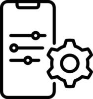 Gear setting symbol icon vector image. Illustration of the industrial wheel mechine mechanism design image