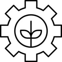 Gear setting symbol icon vector image. Illustration of the industrial wheel mechine mechanism design image