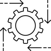 Gear setting symbol icon vector image. Illustration of the industrial wheel mechine mechanism design image