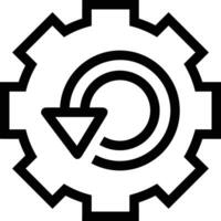 Gear setting symbol icon vector image. Illustration of the industrial wheel mechine mechanism design image