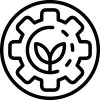 Gear setting symbol icon vector image. Illustration of the industrial wheel mechine mechanism design image