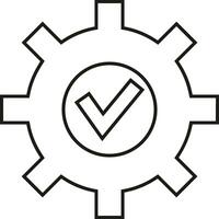 Gear setting symbol icon vector image. Illustration of the industrial wheel mechine mechanism design image