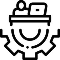 Gear setting symbol icon vector image. Illustration of the industrial wheel mechine mechanism design image