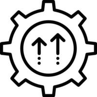 Gear setting symbol icon vector image. Illustration of the industrial wheel mechine mechanism design image