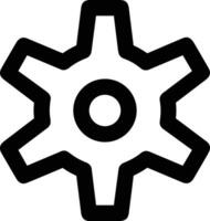 Gear setting symbol icon vector image. Illustration of the industrial wheel mechine mechanism design image