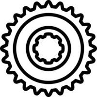 Gear setting symbol icon vector image. Illustration of the industrial wheel mechine mechanism design image