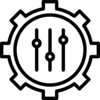 Gear setting symbol icon vector image. Illustration of the industrial wheel mechine mechanism design image