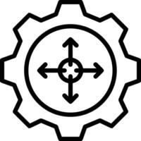 Gear setting symbol icon vector image. Illustration of the industrial wheel mechine mechanism design image